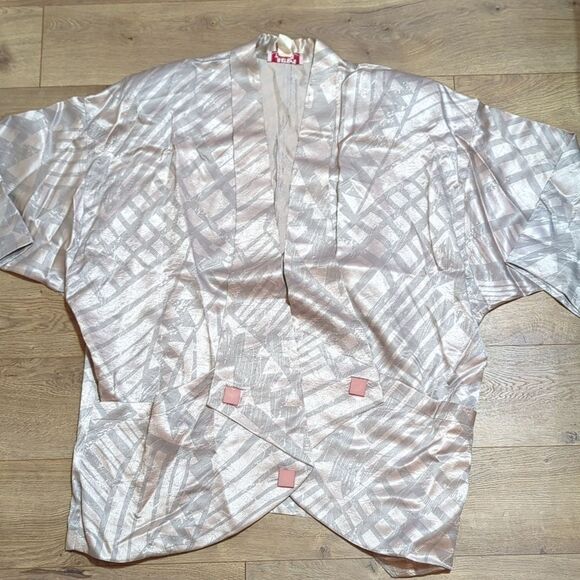 Vintage Betsy's Things Shiny Disco Raglan Sleeve Blazer sz 20 - Picture 6 of 11